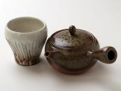 Earthenware Kyusu & TETSUSAN Yunomi set